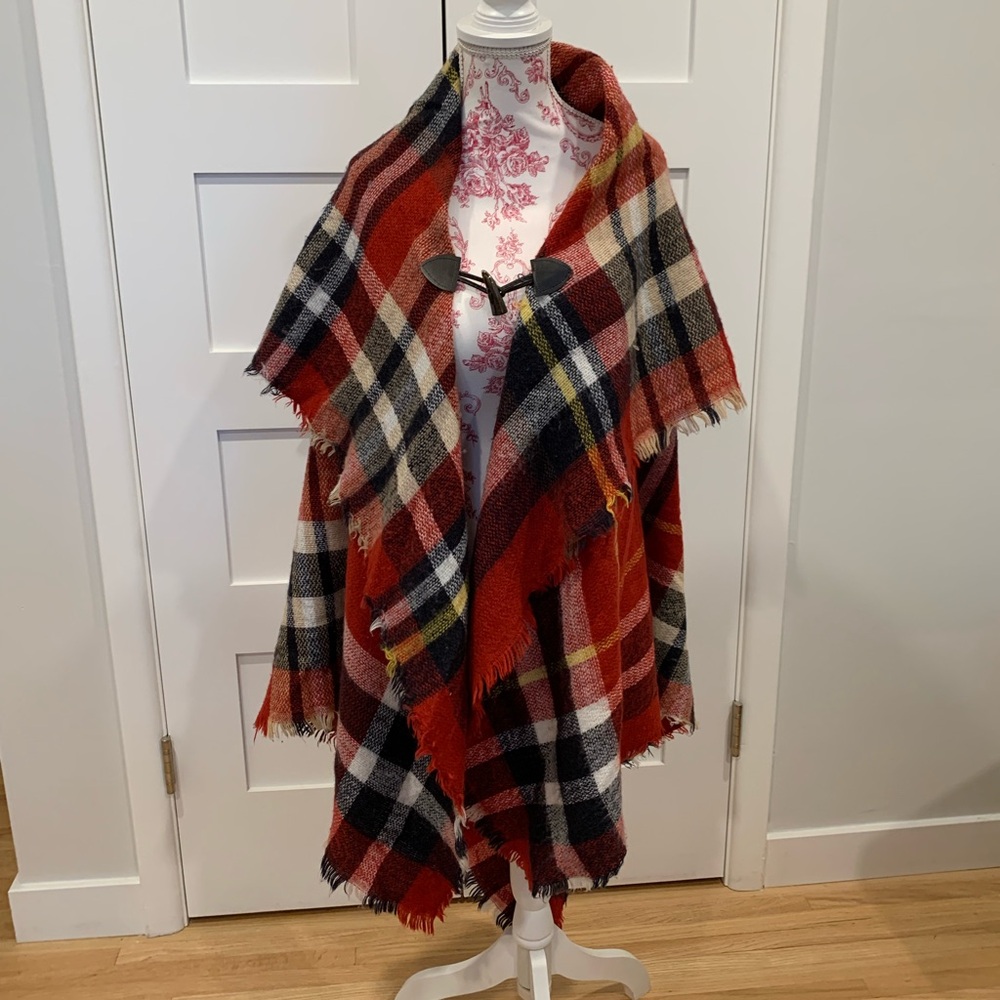 EUC Grace & Lace Red and Black Plaid Scarf